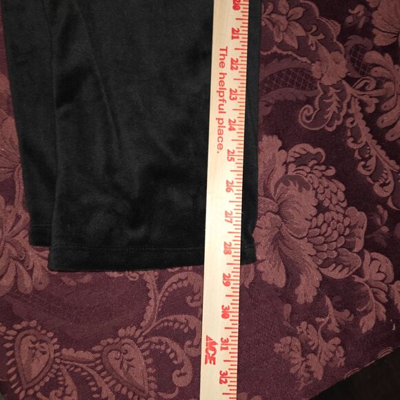 Cuddl Duds Black Velour Pants Size Large 29" inseam - Picture 5 of 5